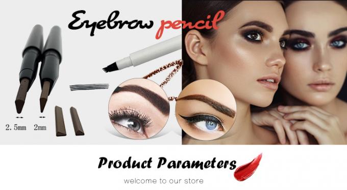 Της Κίνας προμηθευτών συνήθειας λογότυπων εμπορικών σημάτων μάτι ανθρακωρύχων μολυβιών φρυδιών Makeup διπλό διευθυνμένο λεπτά - brow μολύβια